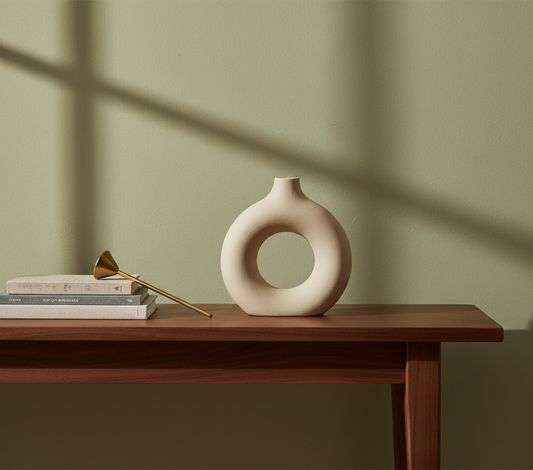 Ceramic Donut Vase: The O-Ring Sculptural Vessel